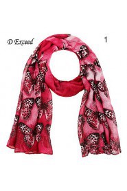 Chic Vintage Women Volie Scarves Butterfly Printed Oversized Scarf Winter Long Wrap Free Shipping