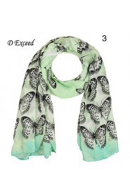 Chic Vintage Women Volie Scarves Butterfly Printed Oversized Scarf Winter Long Wrap Free Shipping