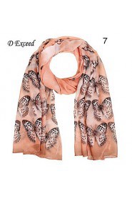 Chic Vintage Women Volie Scarves Butterfly Printed Oversized Scarf Winter Long Wrap Free Shipping