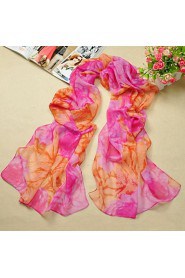 Shawls Chiffon/Polyester Flower Print Scarves(More Colors)