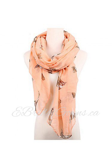 New Women Scarves Fashion Casual Gorgeous Animals Fox Print Scarf Shawl Wrap