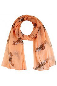 New Women Scarves Fashion Casual Gorgeous Animals Fox Print Scarf Shawl Wrap