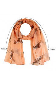 New Women Scarves Fashion Casual Gorgeous Animals Fox Print Scarf Shawl Wrap