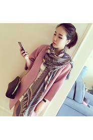 Fashion National Wind Retro Geometric Stripe Double-sided Printed Cotton Scarves Warm Silk Scarf Oversized Shawl