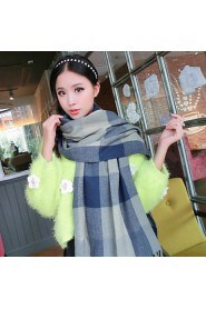 Women Luxury Fashion Plaid Oversized Cashmere Winter Neck Warm Scarf Blanket Scarf Female Shawls and Scarves Tippet