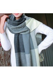 Women Luxury Fashion Plaid Oversized Cashmere Winter Neck Warm Scarf Blanket Scarf Female Shawls and Scarves Tippet