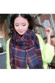 Women Luxury Fashion Plaid Oversized Cashmere Winter Neck Warm Scarf Blanket Scarf Female Shawls and Scarves Tippet