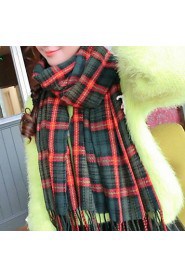 Women Luxury Fashion Plaid Oversized Cashmere Winter Neck Warm Scarf Blanket Scarf Female Shawls and Scarves Tippet