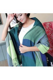 Women Luxury Fashion Plaid Oversized Cashmere Winter Neck Warm Scarf Blanket Scarf Female Shawls and Scarves Tippet