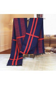 Korean Men Warm Winter Scarves Fashion Long Thick Wool Cashmere Knitting Spell Color Scarf