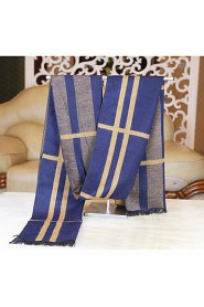 Korean Men Warm Winter Scarves Fashion Long Thick Wool Cashmere Knitting Spell Color Scarf