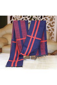 Korean Men Warm Winter Scarves Fashion Long Thick Wool Cashmere Knitting Spell Color Scarf