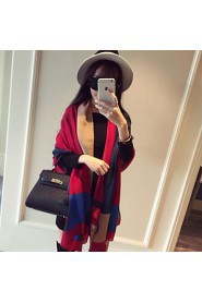 Europe Style Printed Cotton Twill Winter Fashion Spell Color Squares Scarf Shawl