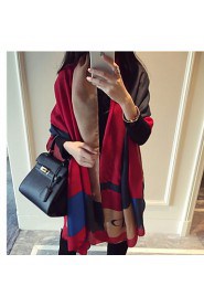 Europe Style Printed Cotton Twill Winter Fashion Spell Color Squares Scarf Shawl