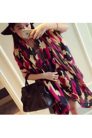 Women Super Wide Floral Camouflage Fringed Scarves Scarf