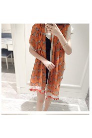 Sun Bucolic Print Super Nice Cotton Twill Long Oversized Scarf Shawl