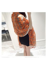 Sun Bucolic Print Super Nice Cotton Twill Long Oversized Scarf Shawl