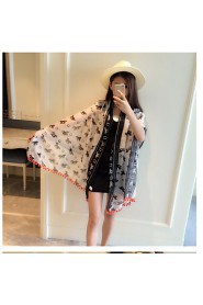 Sun Bucolic Print Super Nice Cotton Twill Long Oversized Scarf Shawl