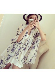 Bearding Butterfly Fantasy Print Cotton Scarves Oversized Shawl