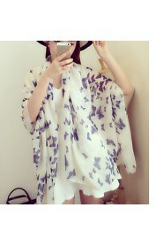 Bearding Butterfly Fantasy Print Cotton Scarves Oversized Shawl