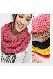 Women Cute Knitting Wool Double Scarve