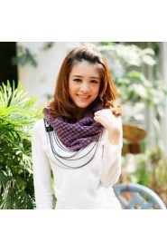 Women Cute Knitting Wool Double Scarve