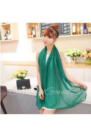 Women Cute Candy Color Chiffon Scarf