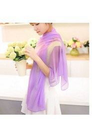 Women Cute Candy Color Chiffon Scarf