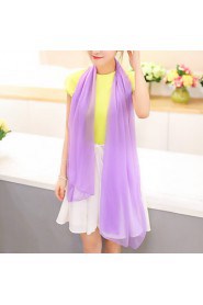 Women Cute Candy Color Chiffon Scarf