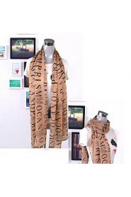 Women Chiffon Letters Fashion Scarf