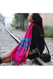 Cotton National Wind Korean Autumn And Winter Female Literary Bohemian Retro Thick Winter Scarves Large Shawl