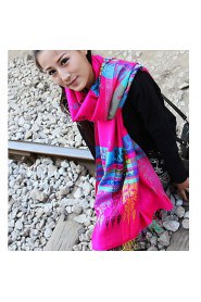 Cotton National Wind Korean Autumn And Winter Female Literary Bohemian Retro Thick Winter Scarves Large Shawl