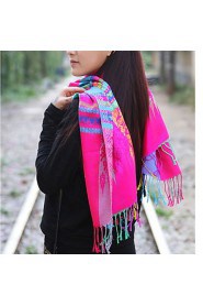 Cotton National Wind Korean Autumn And Winter Female Literary Bohemian Retro Thick Winter Scarves Large Shawl