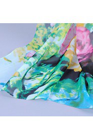 Women's Chiffon Colorful Print Scarf