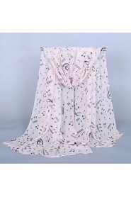 Women's Chiffon Colorful Print Scarf