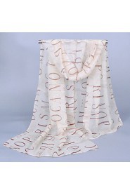 Women's Chiffon Colorful Print Scarf