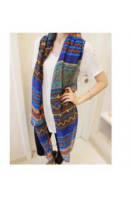 Women Bohemian National Wind Splice Color Geometric Scarves Scarf