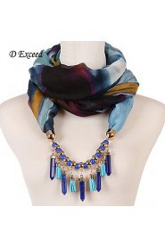 Women's light weight infinity scarves with jewelry pendant new Arrival