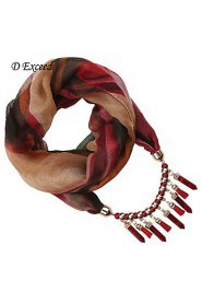 Women's light weight infinity scarves with jewelry pendant new Arrival