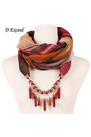 Women's light weight infinity scarves with jewelry pendant new Arrival