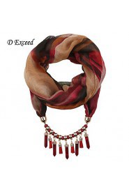 Women's light weight infinity scarves with jewelry pendant new Arrival