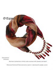 Women's light weight infinity scarves with jewelry pendant new Arrival