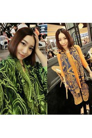 Women Summer Beautiful Complex Of Ancient Persia Pattern Collision Color Silk Voile Scarves Scarf