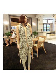 Women Summer Beautiful Complex Of Ancient Persia Pattern Collision Color Silk Voile Scarves Scarf