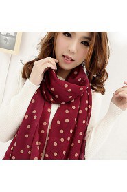 Women Summer Polka Dot Shawls Variety of Knot Silk Scarves(4-color)