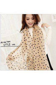 Women Summer Polka Dot Shawls Variety of Knot Silk Scarves(4-color)