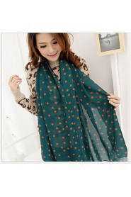 Women Summer Polka Dot Shawls Variety of Knot Silk Scarves(4-color)