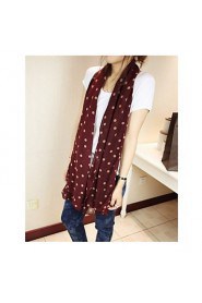 Women Summer Polka Dot Shawls Variety of Knot Silk Scarves(4-color)