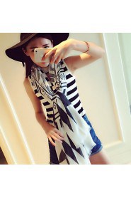 Winter New National Oversized Super Soft Cotton Geometric Print Scarf Shawl