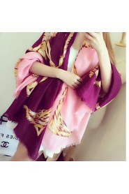 Women Super Wide Golden Chain Shawls Scarf Twill Cotton Printing Silk scarves